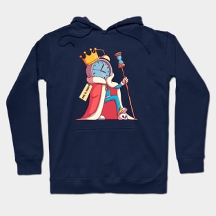 Time Is King // Funny Clock Cartoon Hoodie